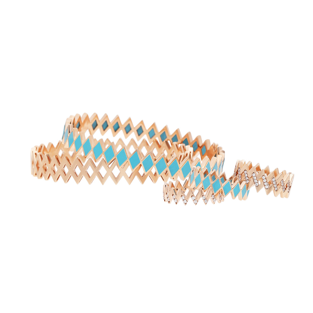 Viva Multi Motif Bangle with stone