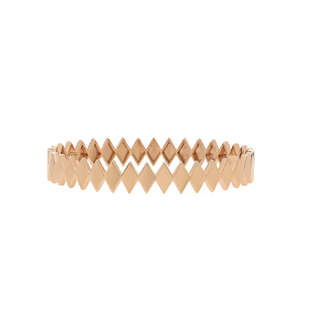 Viva Multi Motif Plain Full Gold Bangle