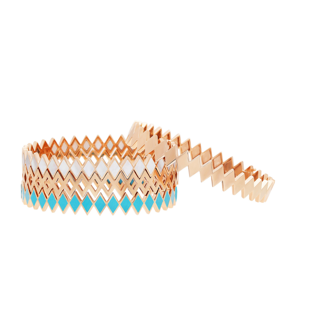 Viva Multi Motif Plain Full Gold Bangle