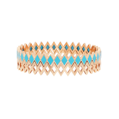 Viva Multi Motif Plain Gold Bangle