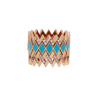 Zigzag Thick Viva Diamond Ring