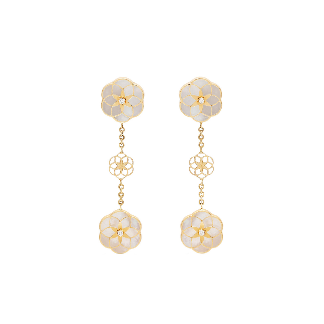 Flower of Life Flower Dangling Earring