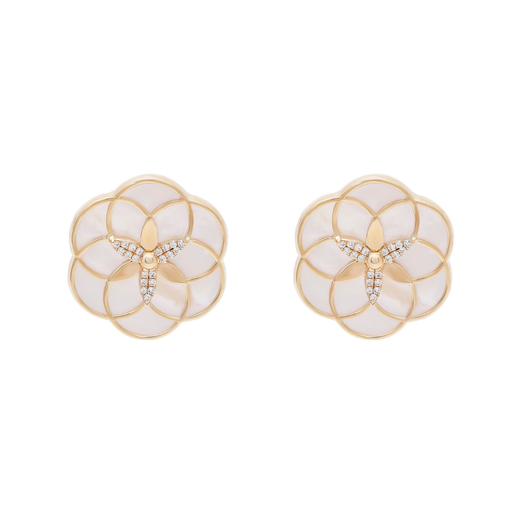 Flower of Life Flower Medium Earring