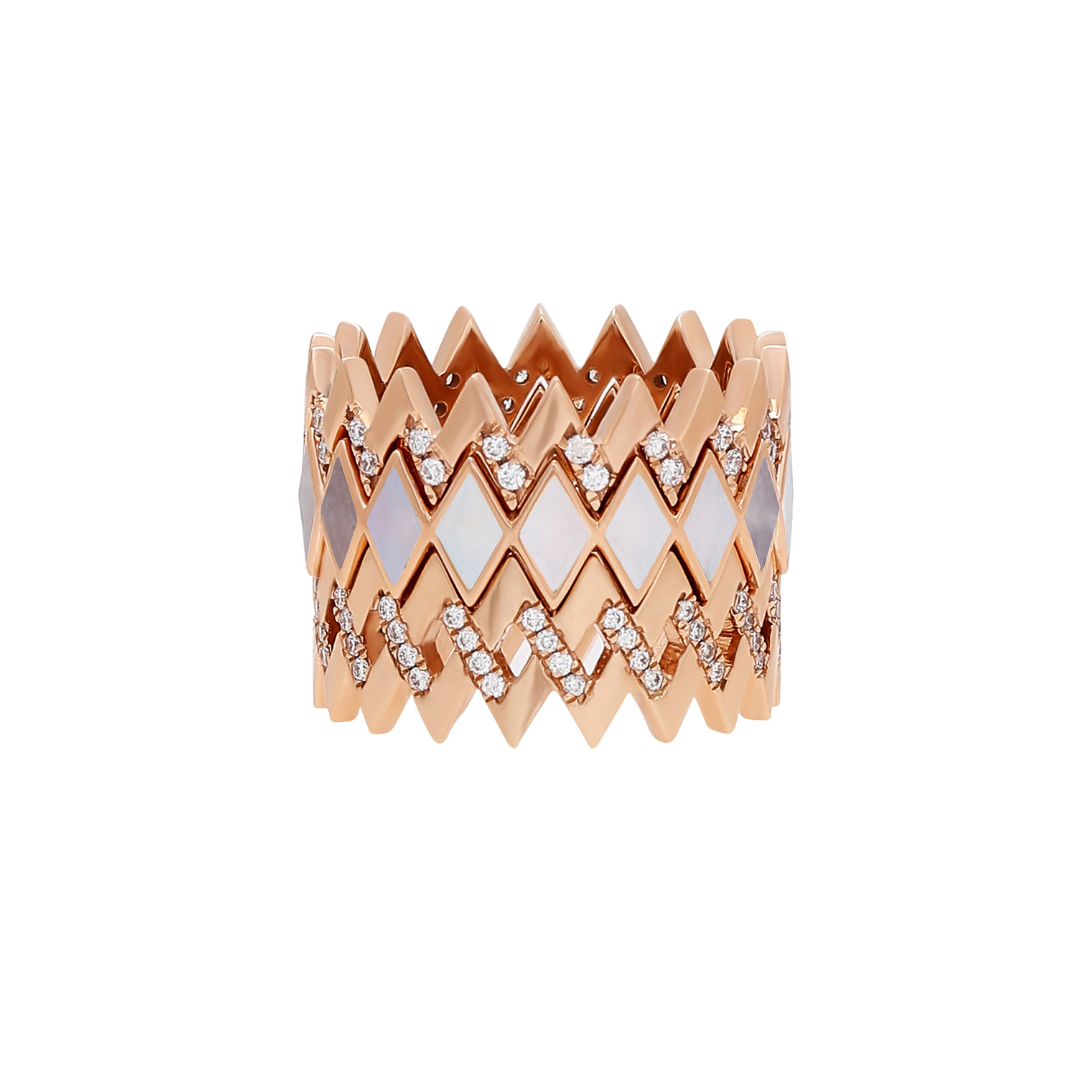 Zigzag Thick Viva Diamond Ring