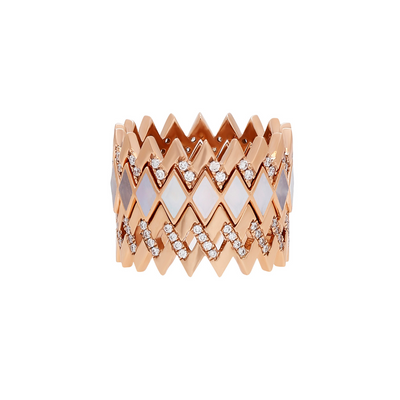 Zigzag Thick Viva Diamond Ring