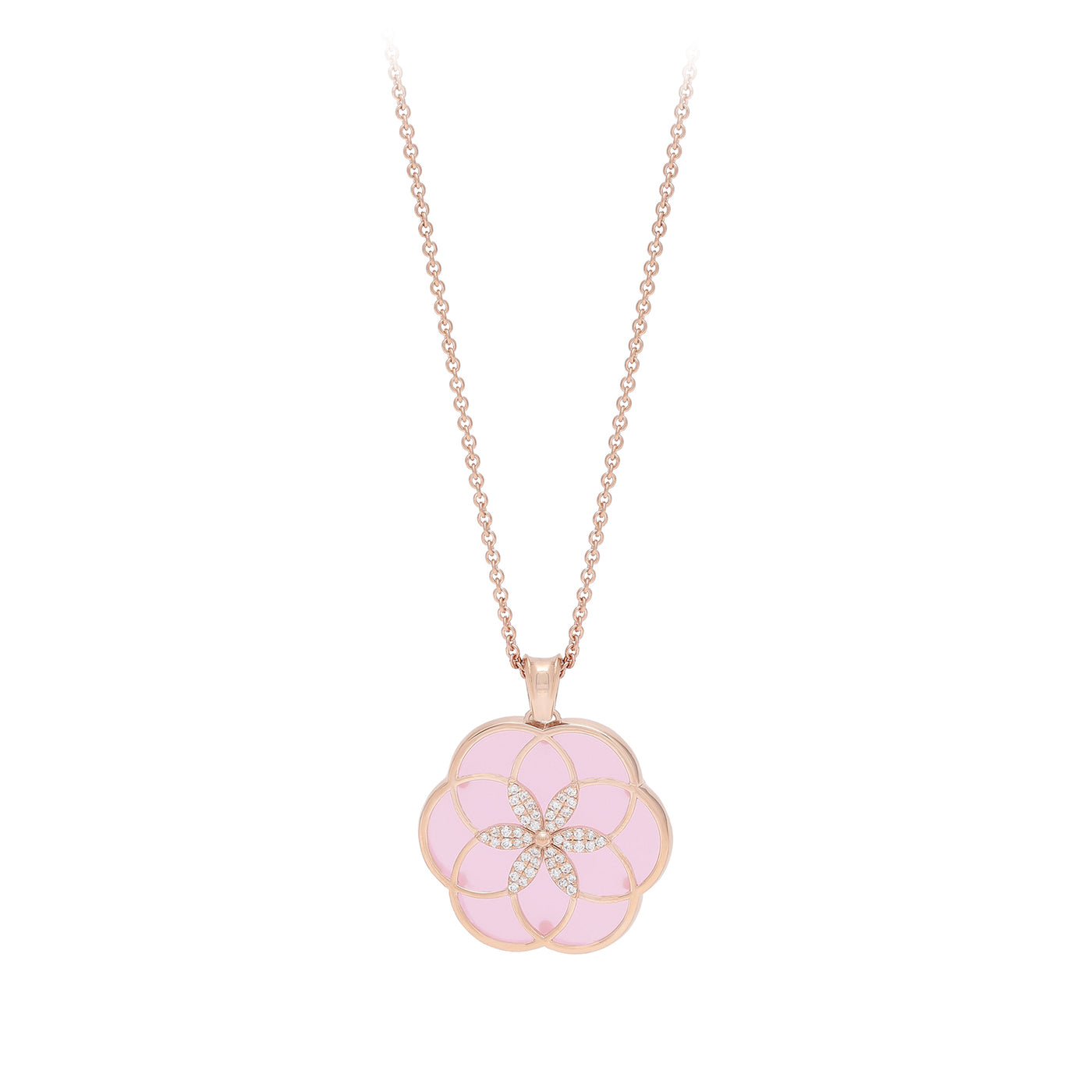 Flower of Life 1 Flower Small Necklace