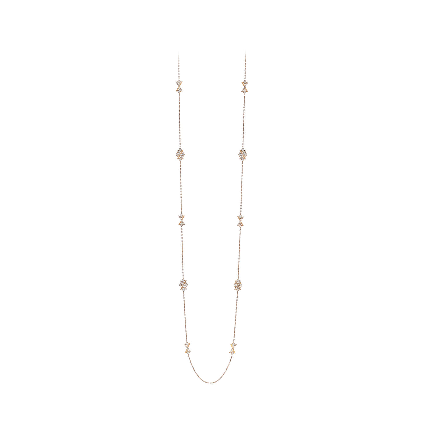 Long Large Viva Multi Motif Necklace