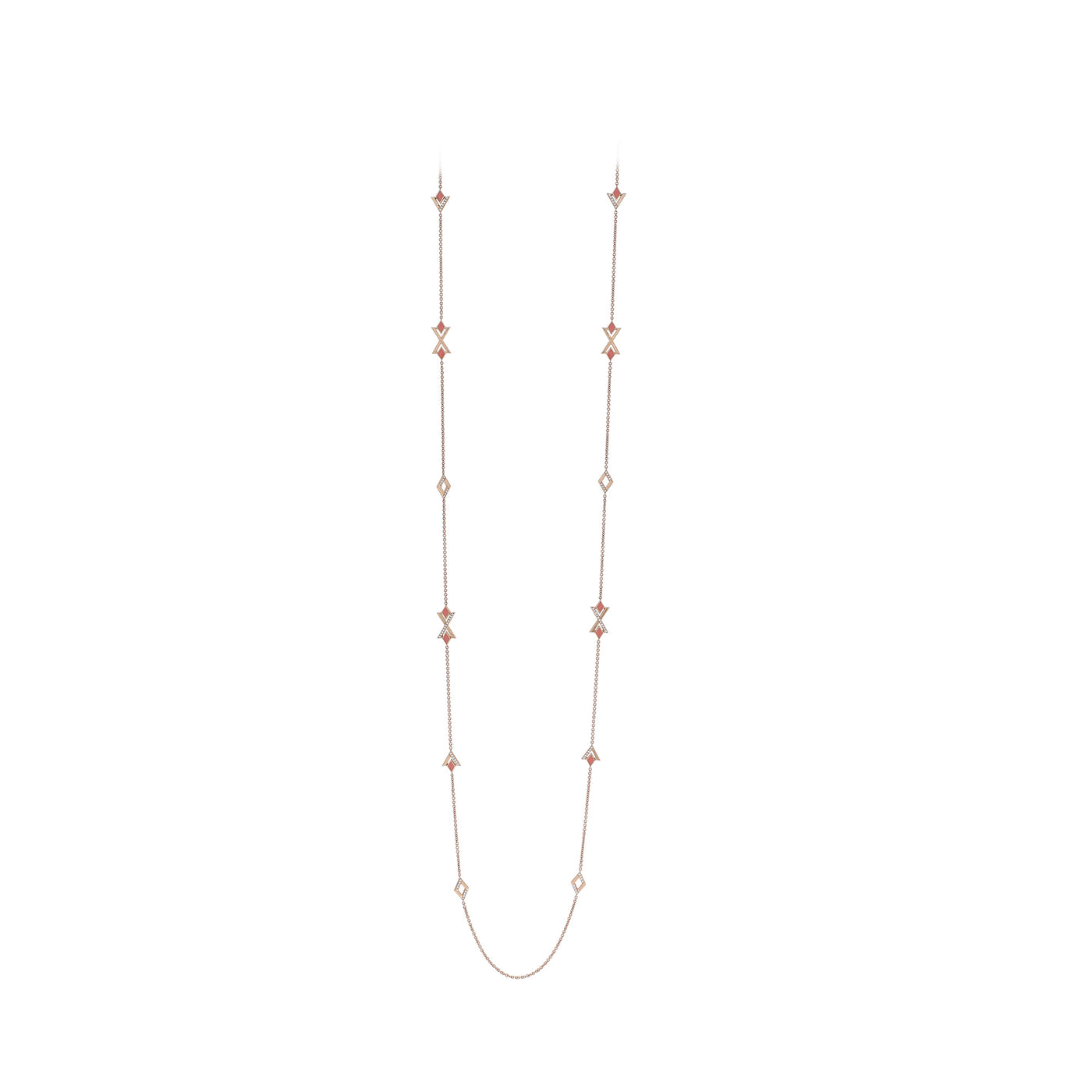 Long Small Viva Multi Motif Necklace