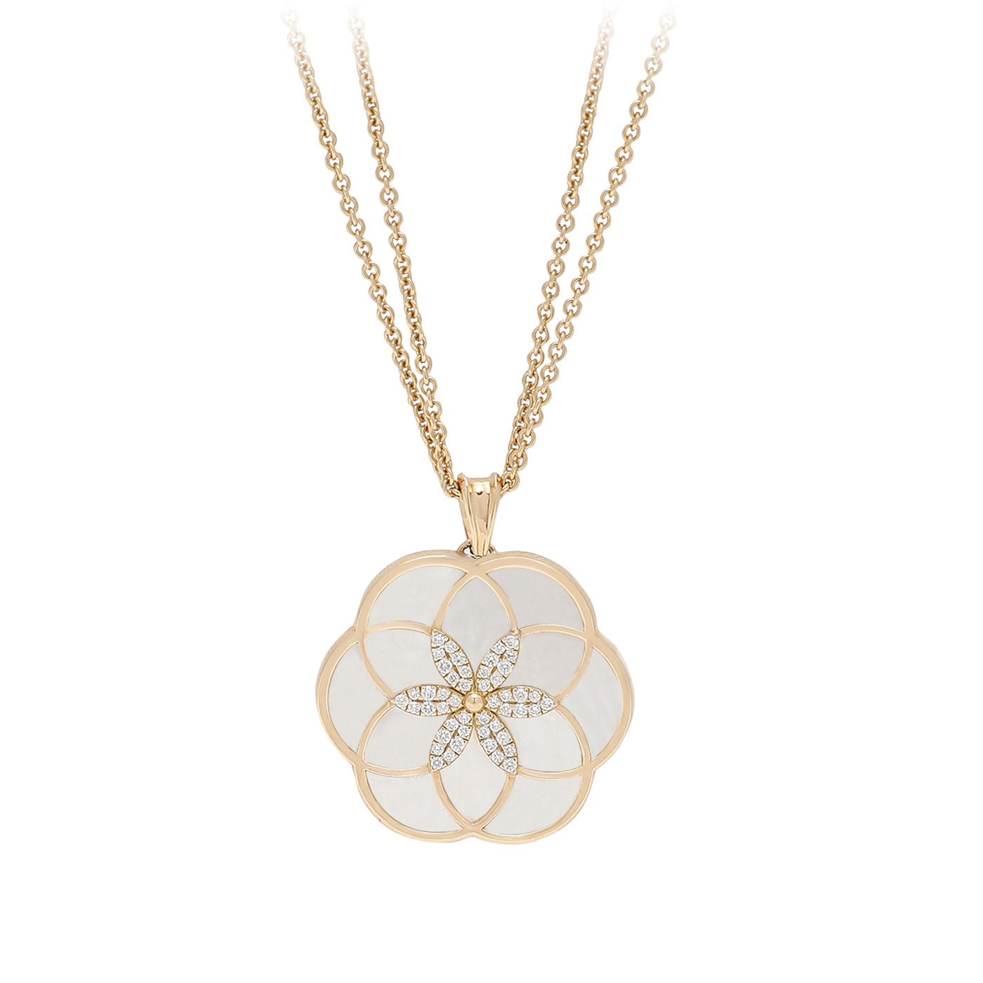 Flower of Life 1 Flower Large Necklace