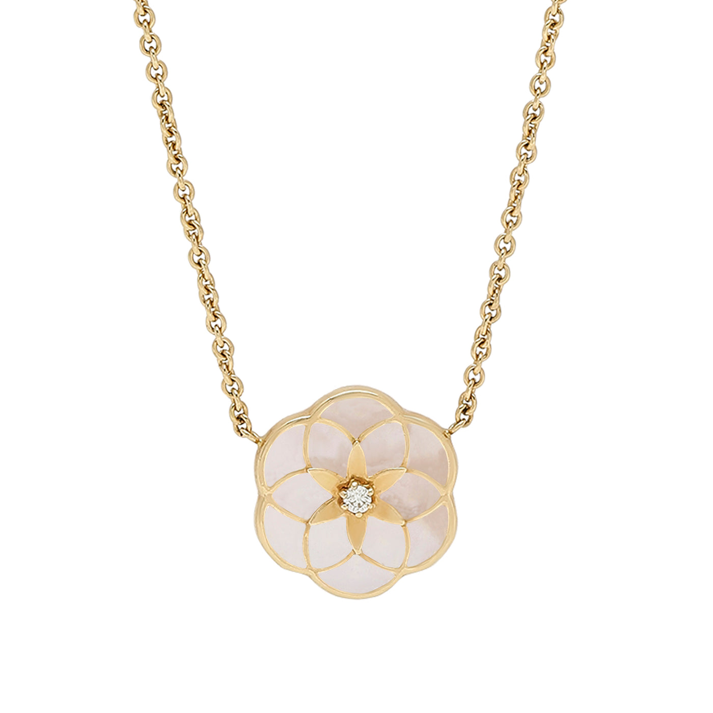 Flower of Life 1 Flower Small Necklace